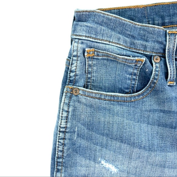 MADEWELL 10” Highrise Skinny Med Wash Faded Distress Stretch Ankle Jeans (27) - Picture 5 of 15
